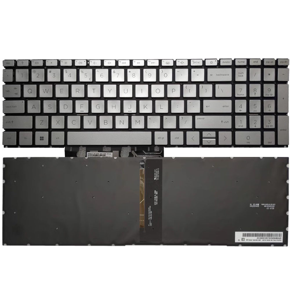 Keyboard For HP Pavilion 15-EH 15-EG With backlit United States US Silver