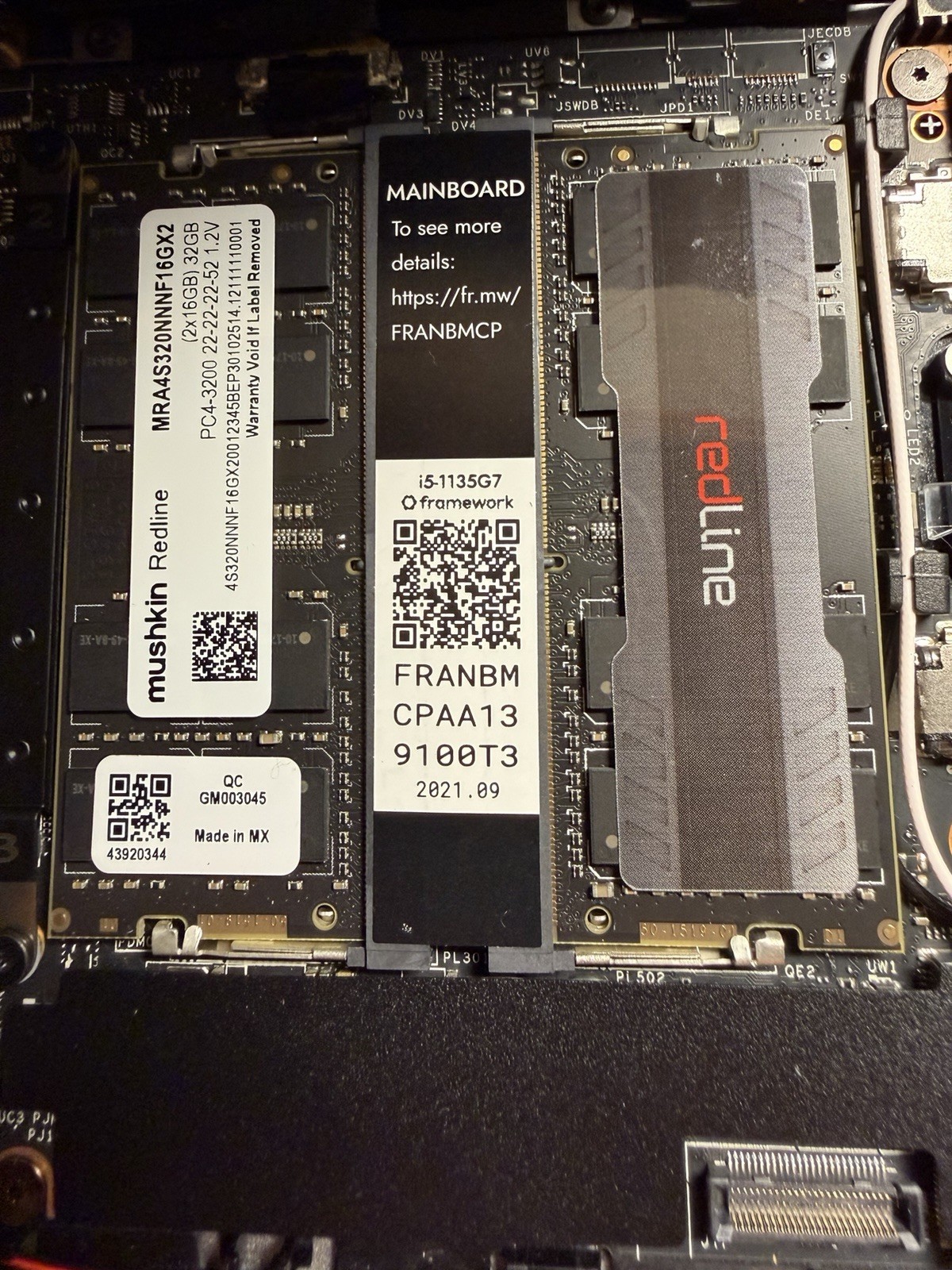 mushkin Redline pc4-3200 MRA4S320NNNf16GX2 (16×2) 32GB