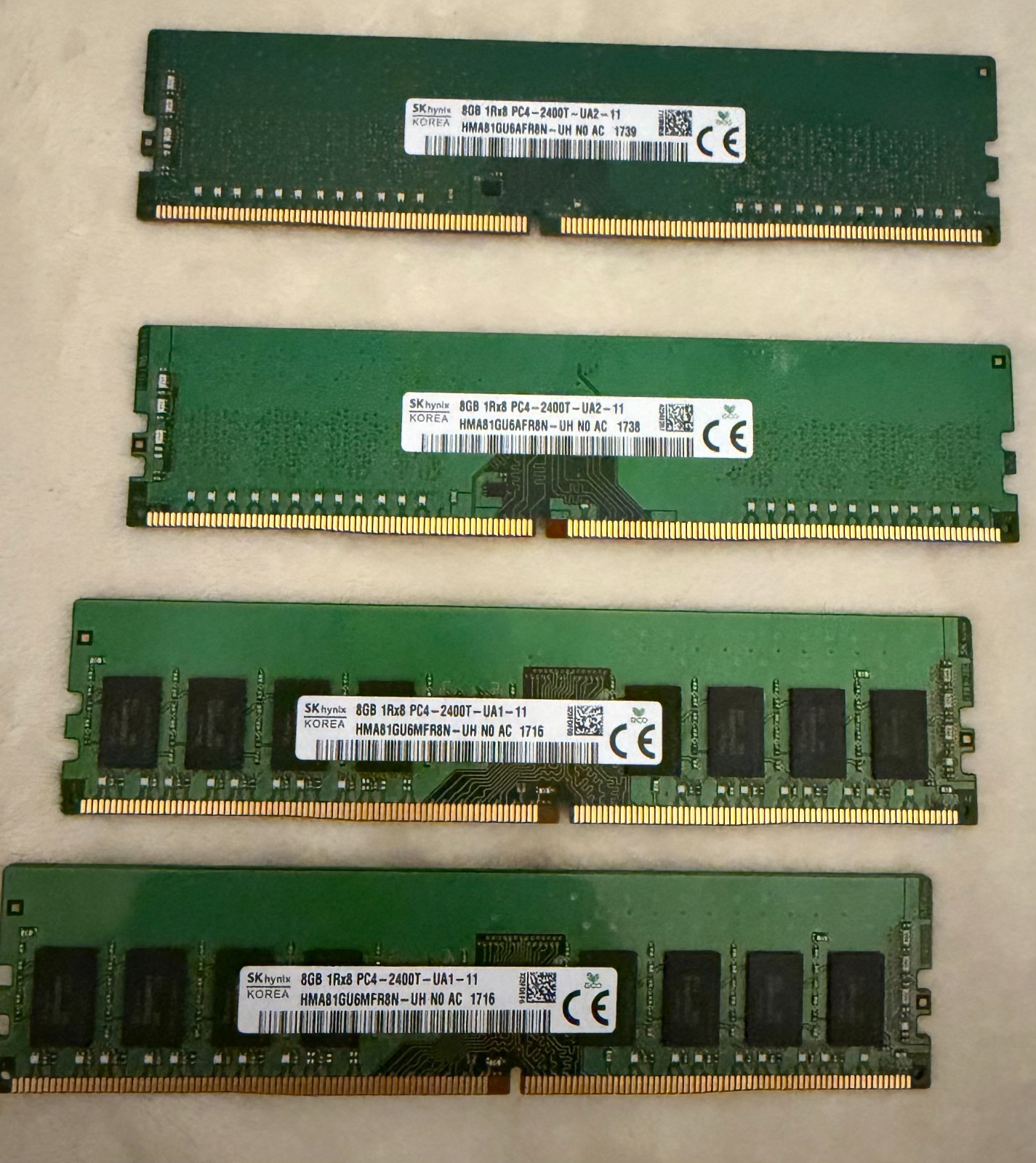 16 GB SK Hynix (2)8GB PC4-21300 DDR4 HMA81GU6JJR8N-VK Dell Inspiron XPS Memory