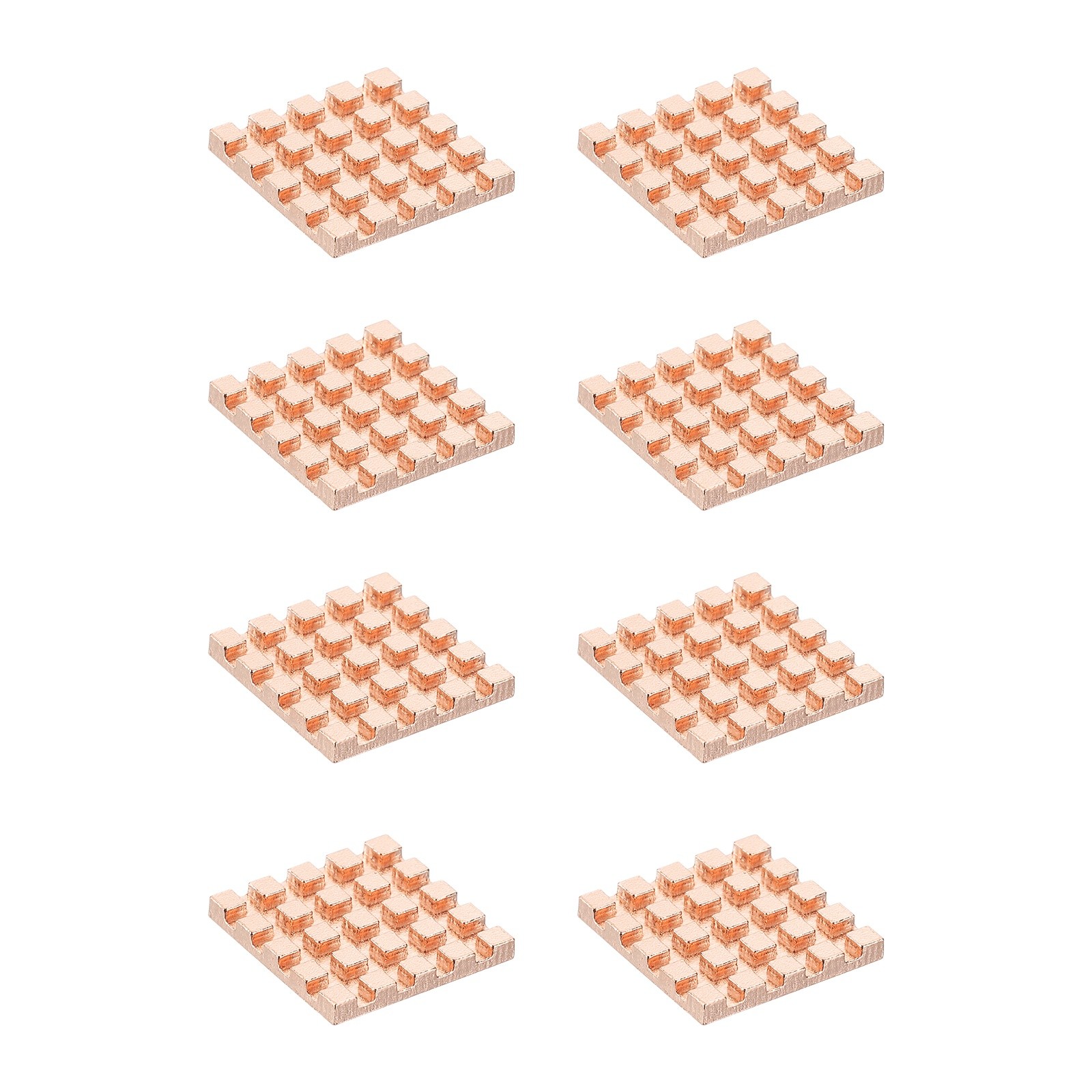 8 Pcs Copper Heatsink 17x17x2mm, Heat Sink Cooler Radiator for