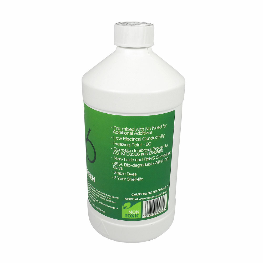 XSPC EC6 High Performance Premix PC Coolant, Translucent, 1000 mL, UV Green