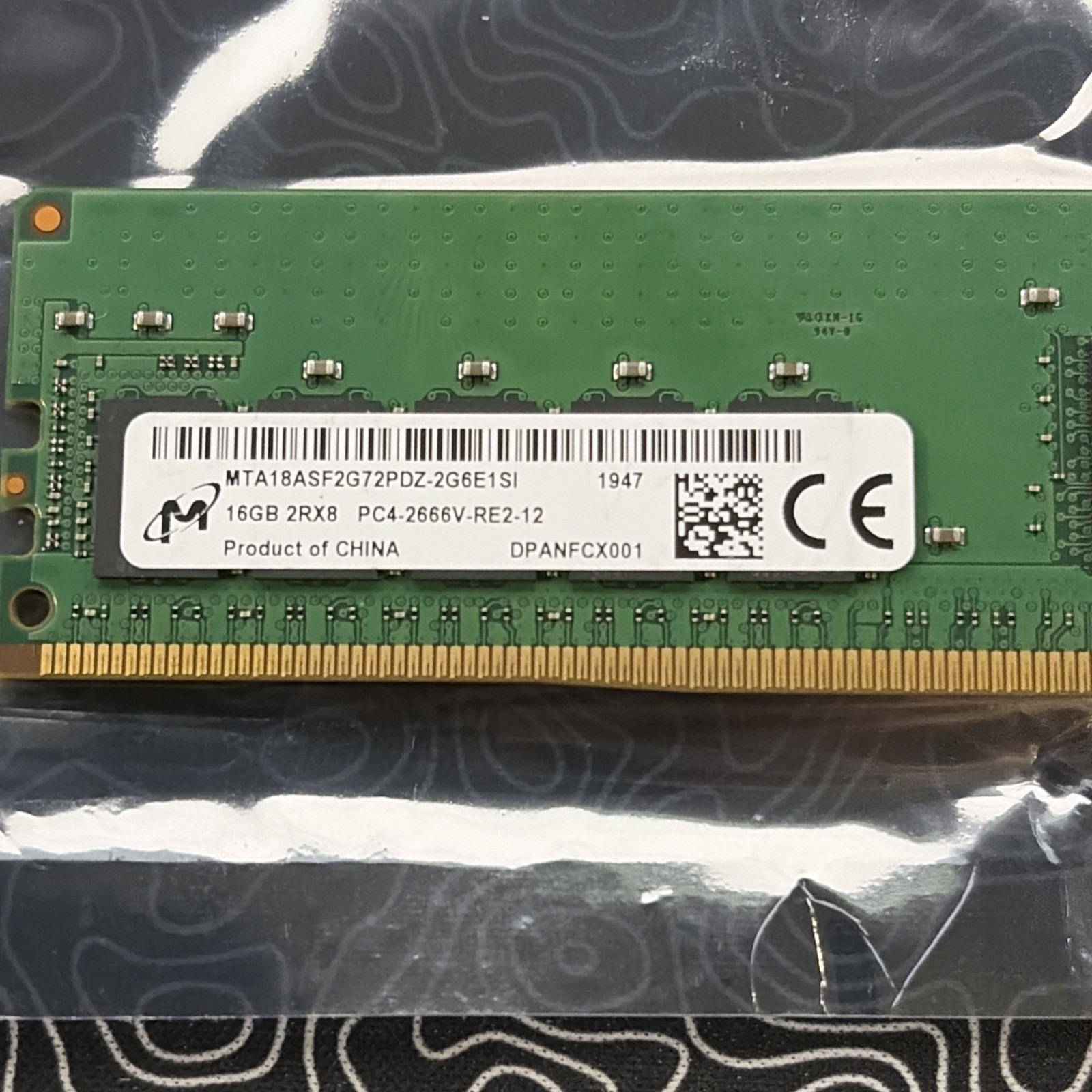 Micron 16GB PC4-21300R DDR4-2666 ECC RDIMM RAM MTA18ASF2G72PDZ-2G6E1