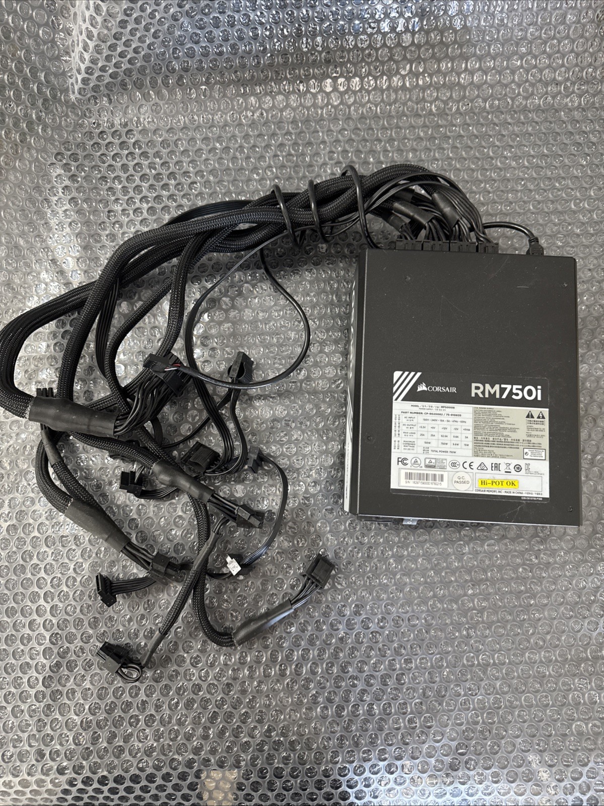 Corsair RM750i (RPS0008) 750W Computer Power Supply, CP-9020082 – Tested Working