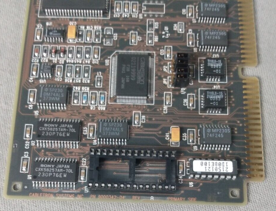 Cabletron Network Interface Card EtherLink 16 BIT ISA 9000342-04 ©1991