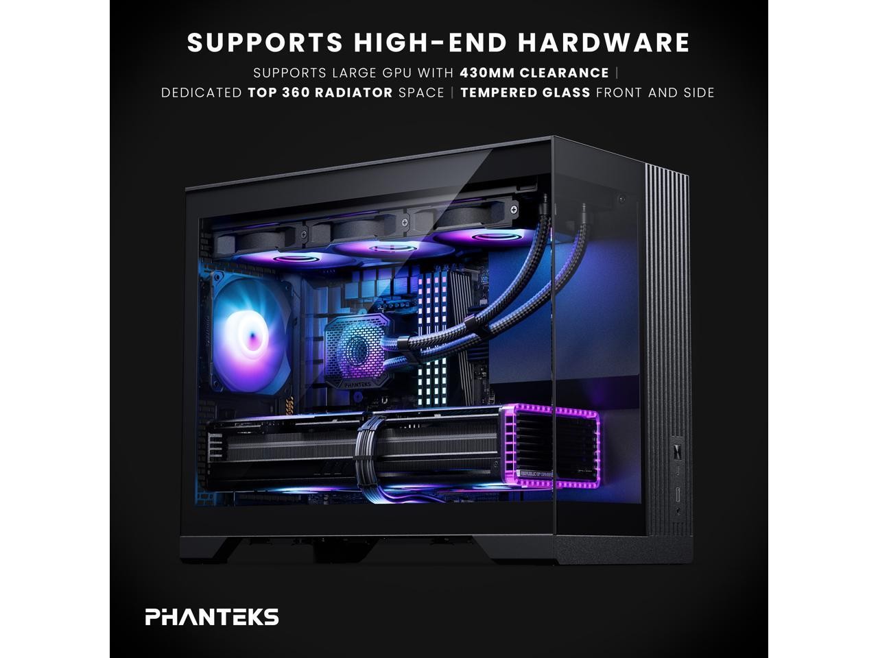 Phanteks XT V3, Compact Micro-ATX Gaming Chassis, Tempered Glass Front & Side, 3