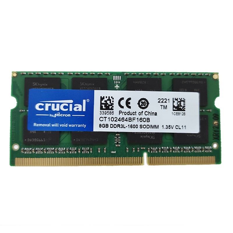 Crucial DDR3L 16GB 2 x 8GB 1600 MHz PC3L-12800 Laptop RAM Sodimm Memory 1.35V