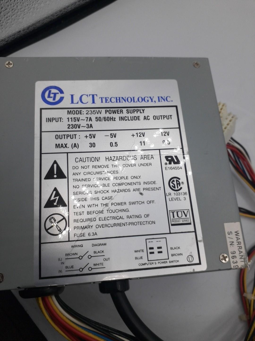 LCT Power Supply 235W AC Output Unit