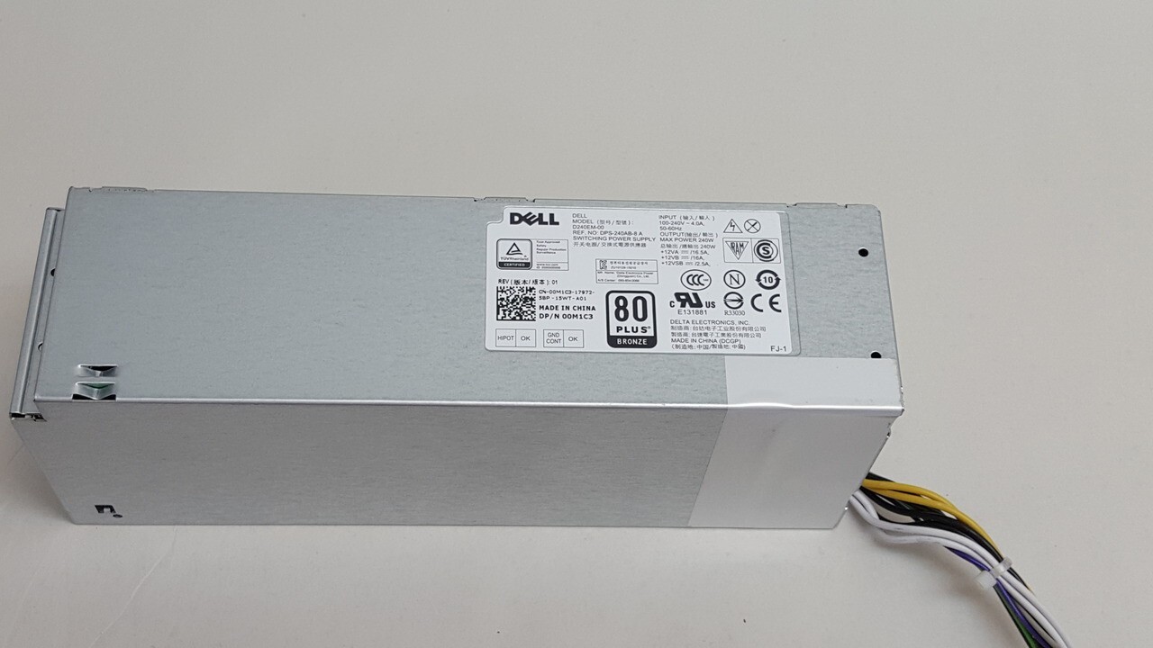 0M1C3 Dell 240 Watts 4.0A Power Supply For Optiplex 3040/5040 CN-00M1C3 D240EM-0