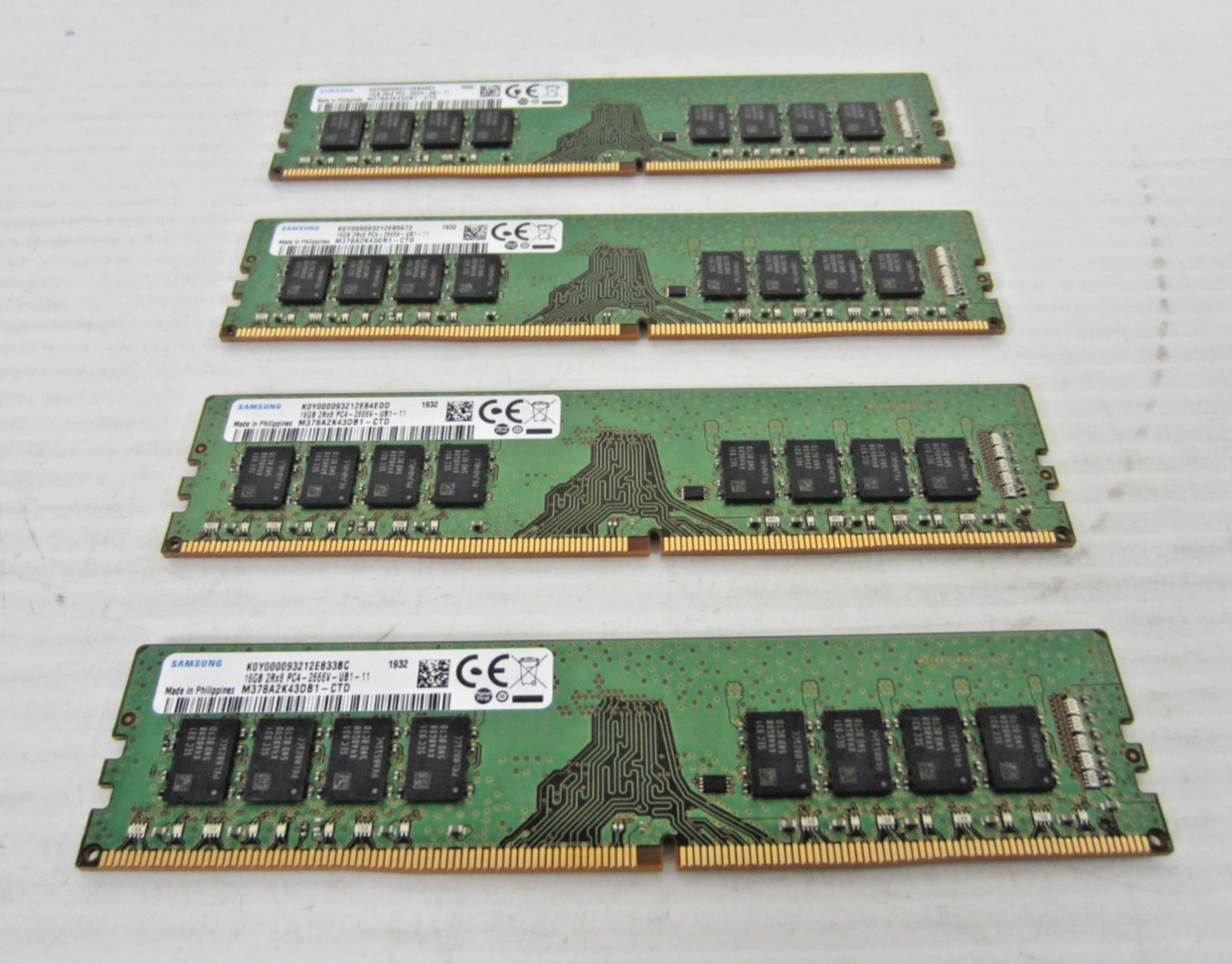 Samsung 64GB (4x 16GB) DDR4 PC4-2666V Desktop Memory RAM Module M378A2K43DB1-CTD