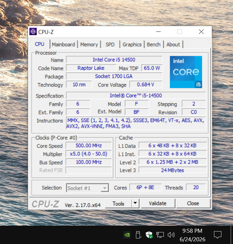 Intel Core i5-14500 Processor SRN3T – Tested / US Seller / LGA 1700