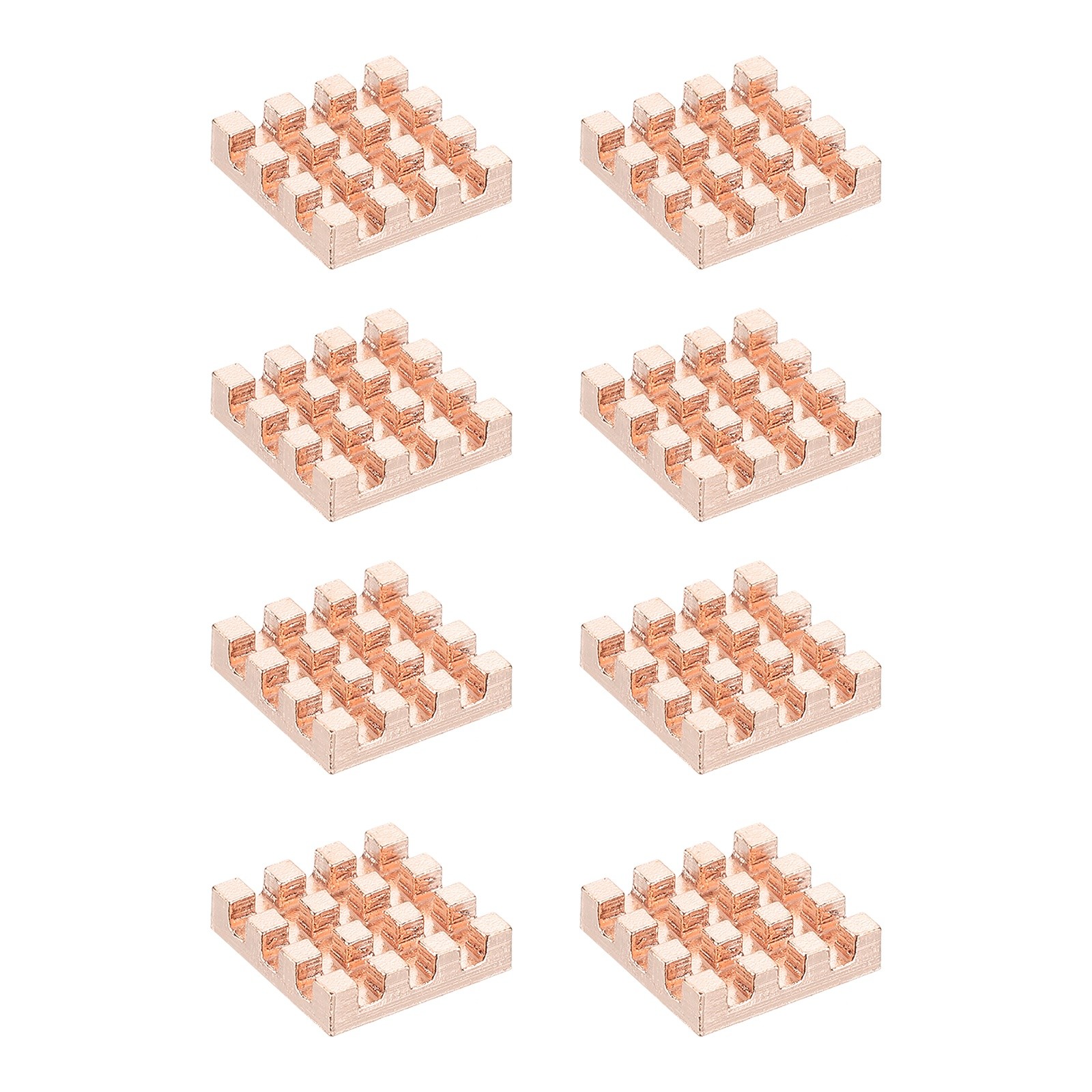 8 Pcs Copper Heatsink 12x12x3mm, Heat Sink Cooler Radiator for Raspberry Pi