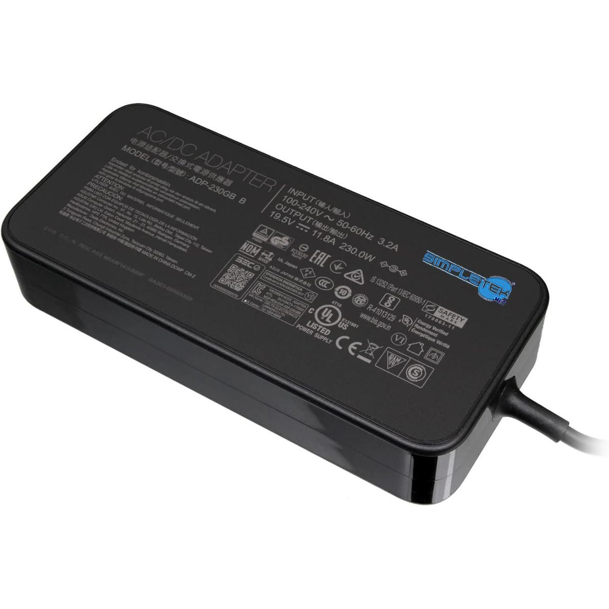230W Power Supply Compatible With Asus 6.0Mm X 3.7Mm 19.5V 11.8A Zenbook Ux581