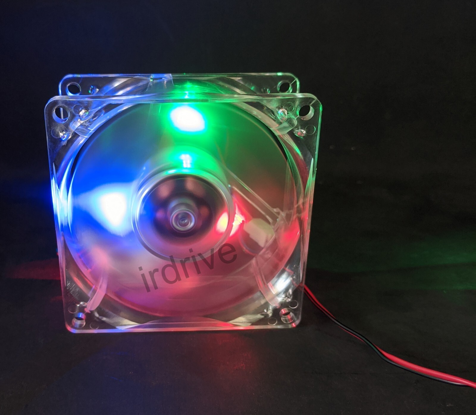 Evercool MultiColor Crystal LED Fan,80mmx35 EL Bearing PC Case Cooler CL8035/LD1