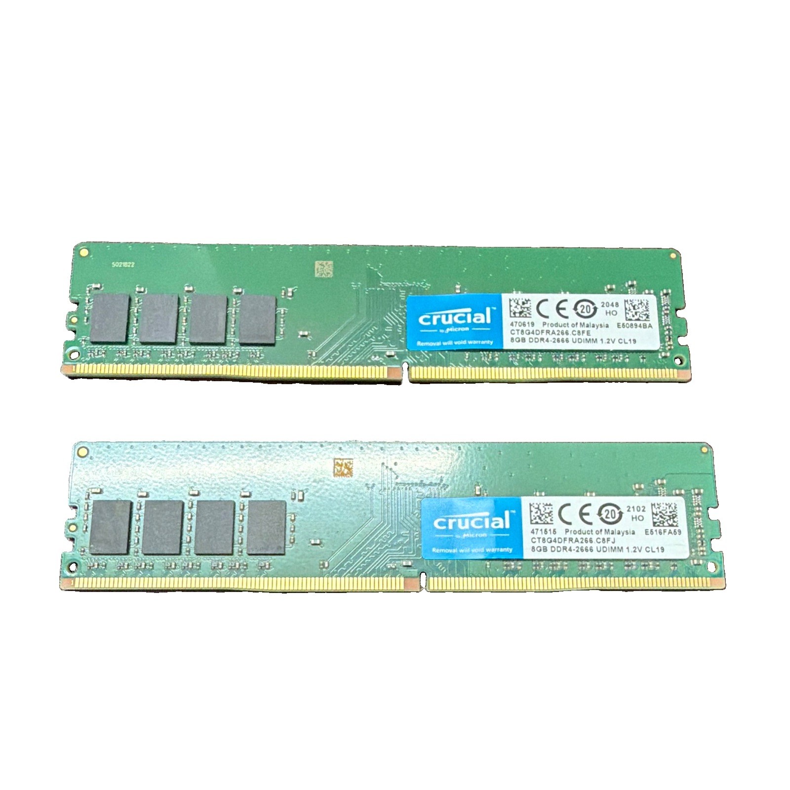 Crucial 16GB (2x8GB) DDR4-2666 PC4-21300 UDIMM 288-Pin Non-ECC