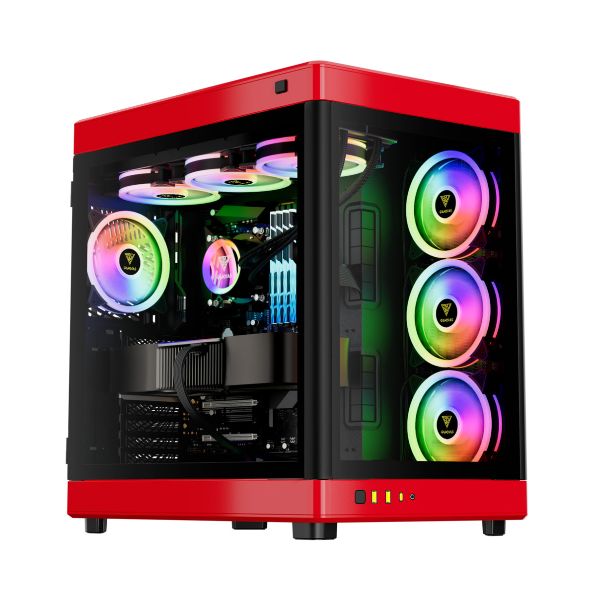 GAMDIAS NESO P1 BR PC RED Aquarium Case Supports Liquid Cooling 420 FULL Tower