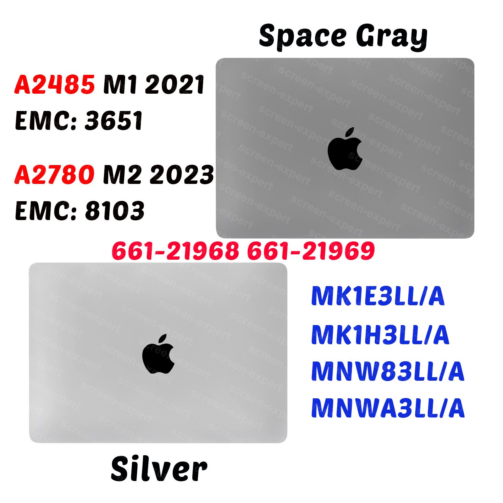 Genuine New A2485 A2780 LCD Display For MacBook Pro 16 inch 661-21968 661-21969