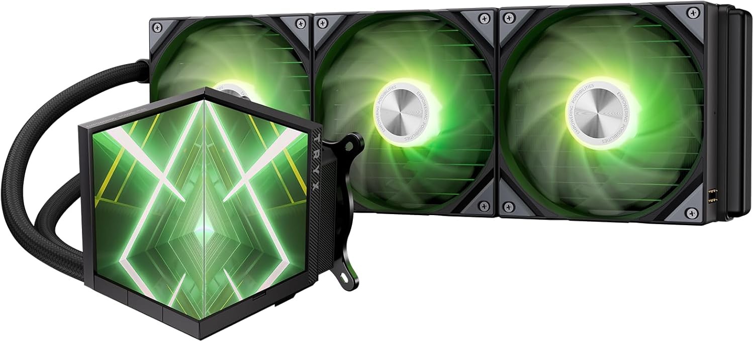 TRYX Stage ARGB 360mm AIO Screen3D Display Modes Asetek 7th GenV2