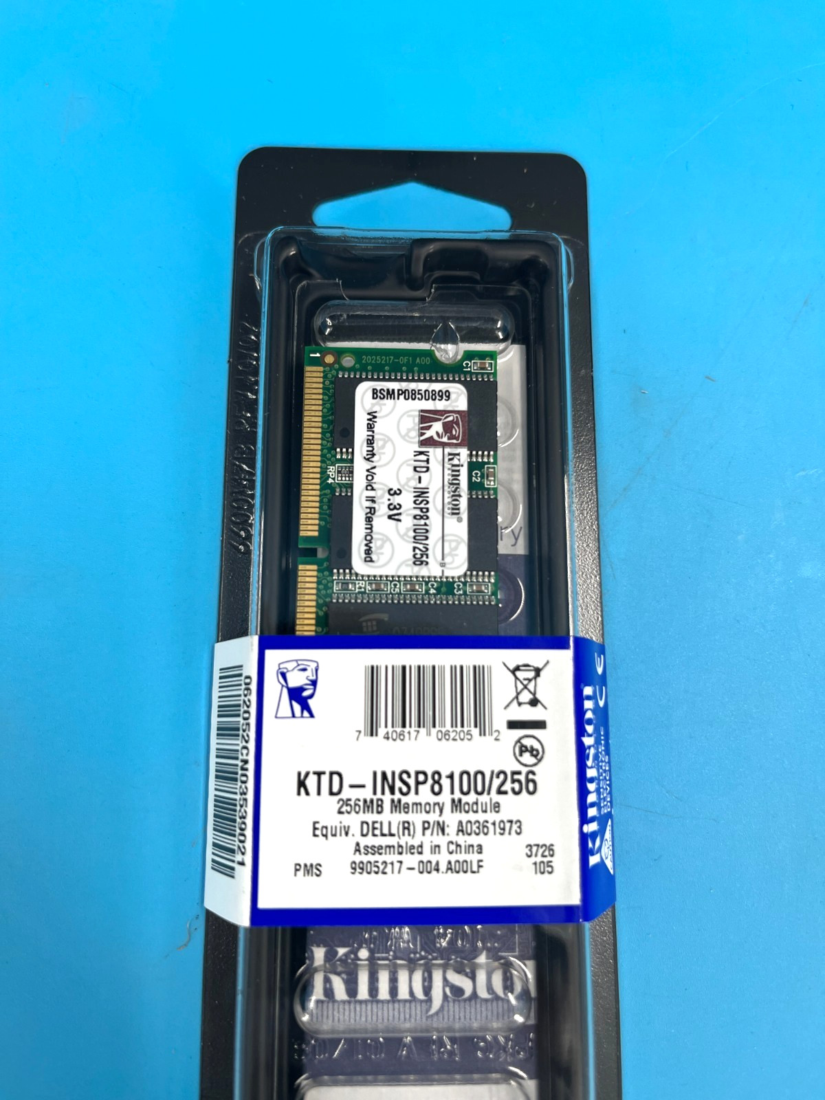 256MB KINGSTON SDRAM 133MHz PC-133 SO-DIMM 144-pol. CL3 KTD-INSP8100/256 3,3V