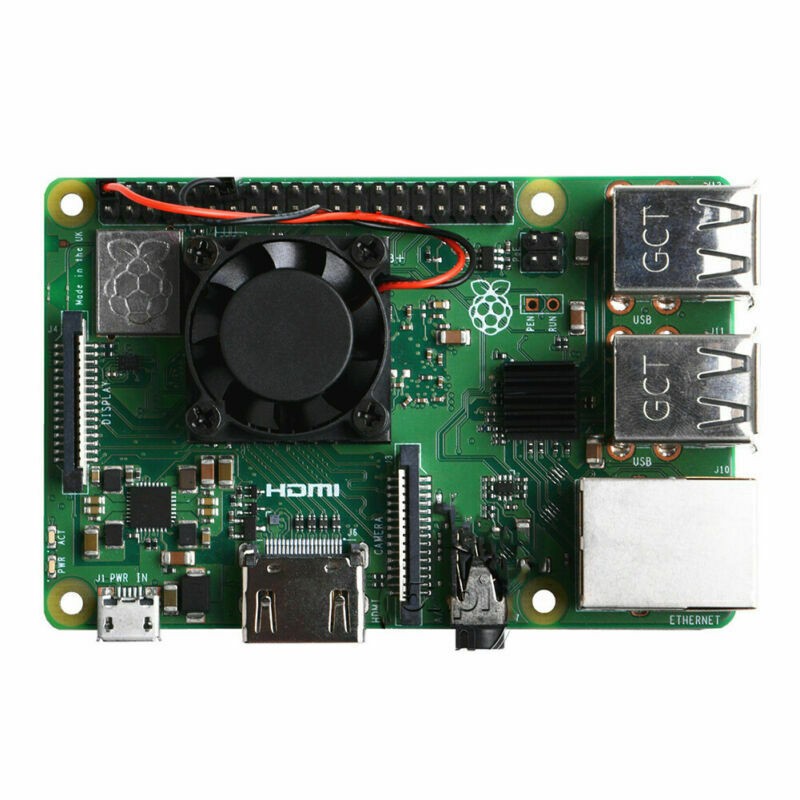 Fast Cooling Square 1/2 Dual Single Fan With Heatsink For Raspberry Pi 3B/3B+ C