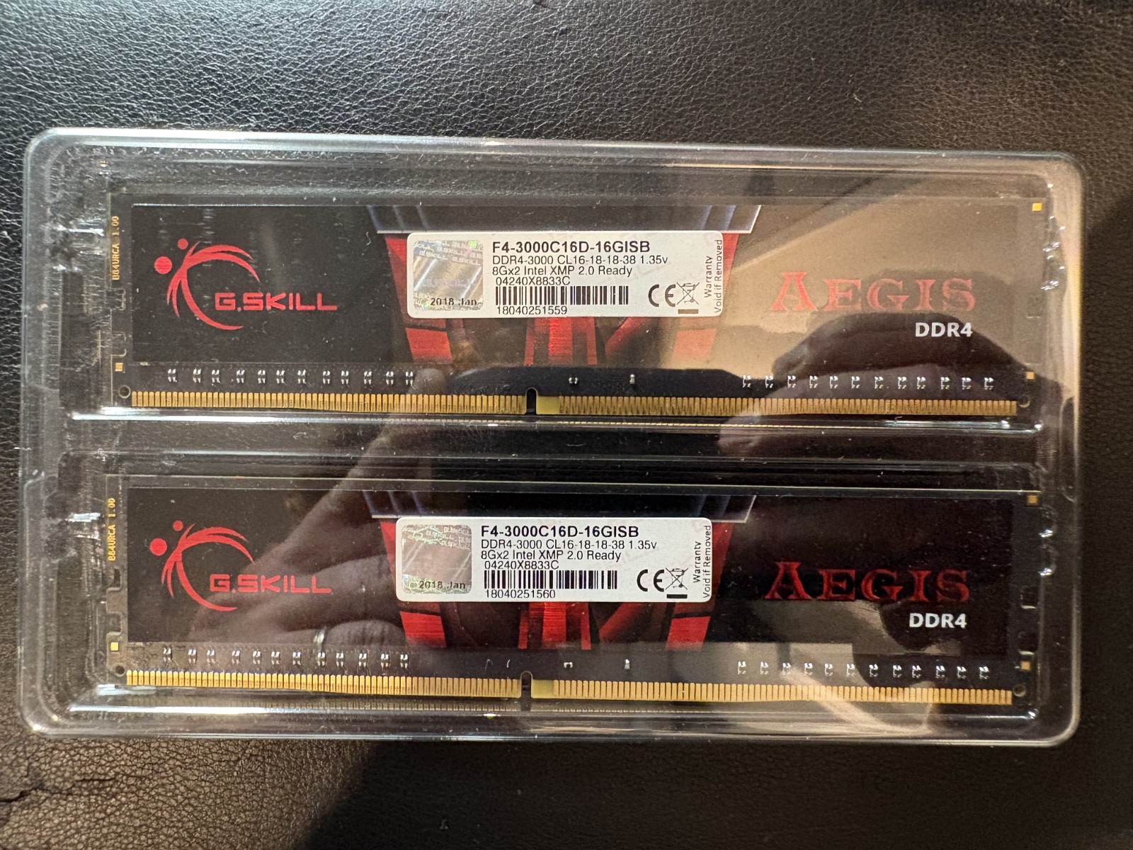 G.Skill Aegis 16GB (2x8GB) RAM DDR4 3000MHz F4-3000C16D-16GISB