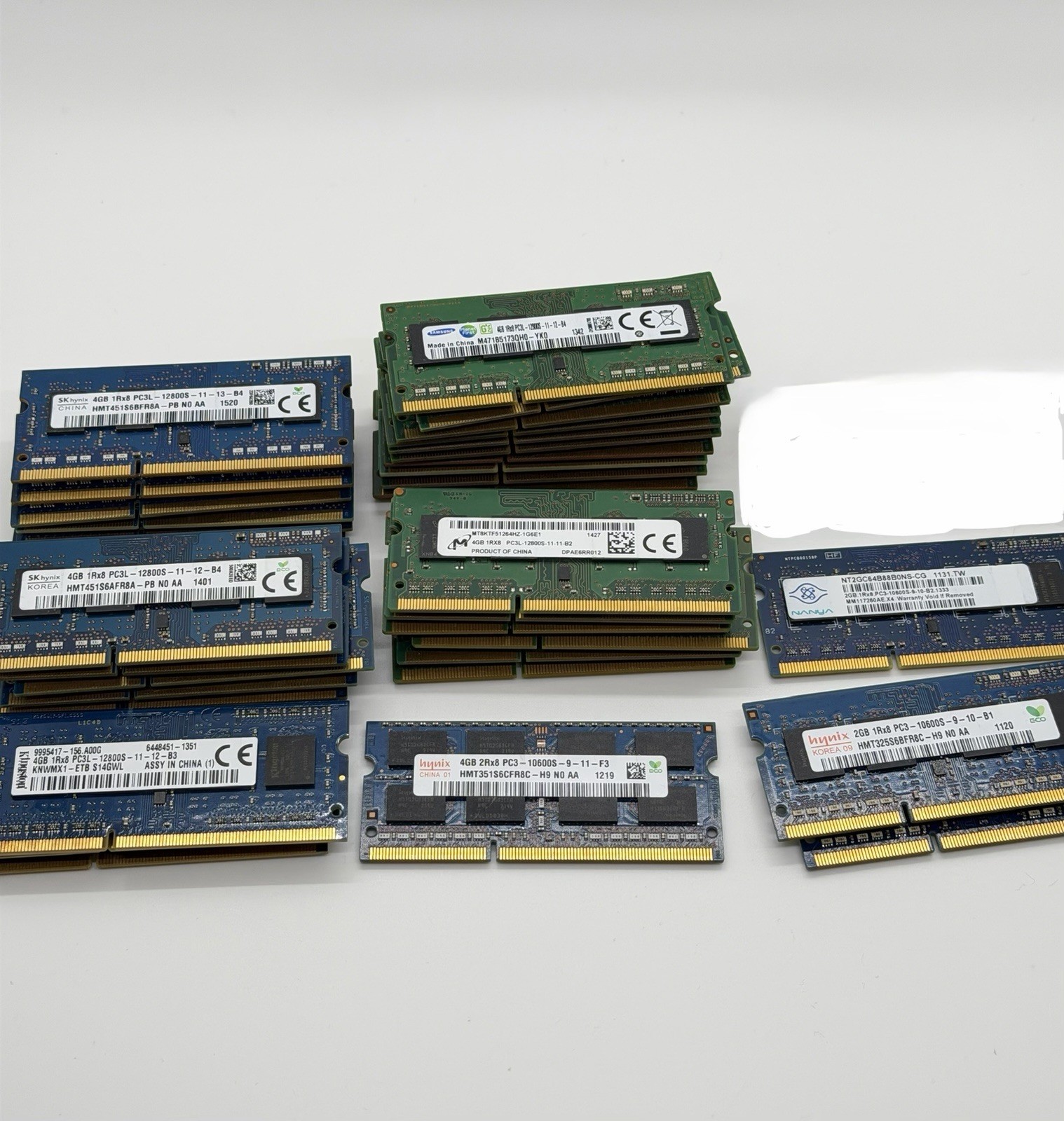Lot of 36 DDR3 Laptop RAM Modules – 4GB SODIMM – Mixed Major Brands
