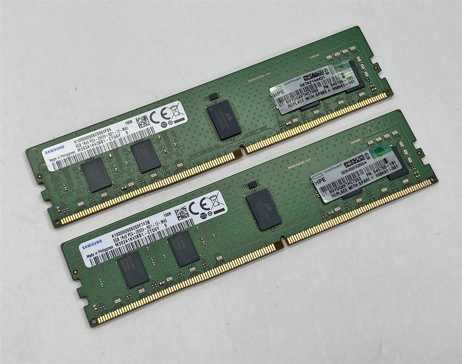 Samsung M393A1K43BB1-CTD6Y 16GB (2x8GB) PC4-21300 DDR4-2666MHz Reg ECC Memory
