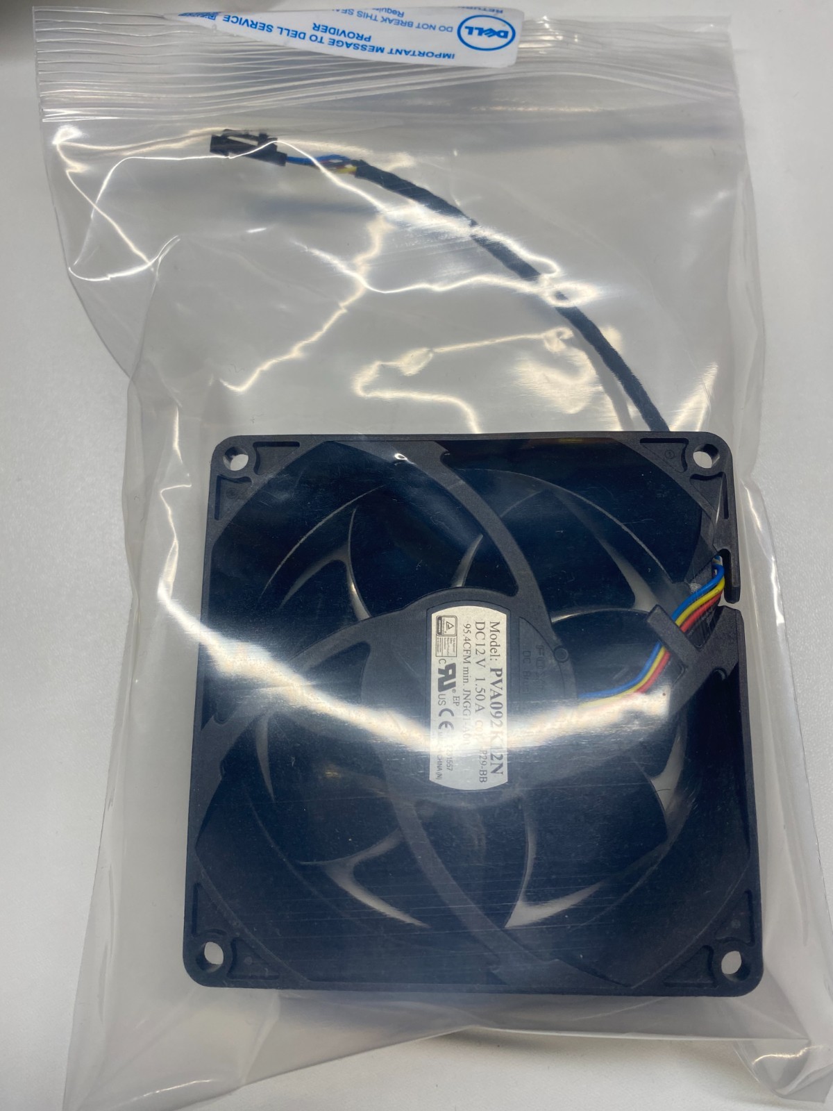 Dell 12 Volts Rear CPU Cooling Fan for Precision Tower 7865 – DC 1.5 Amps JNGG1