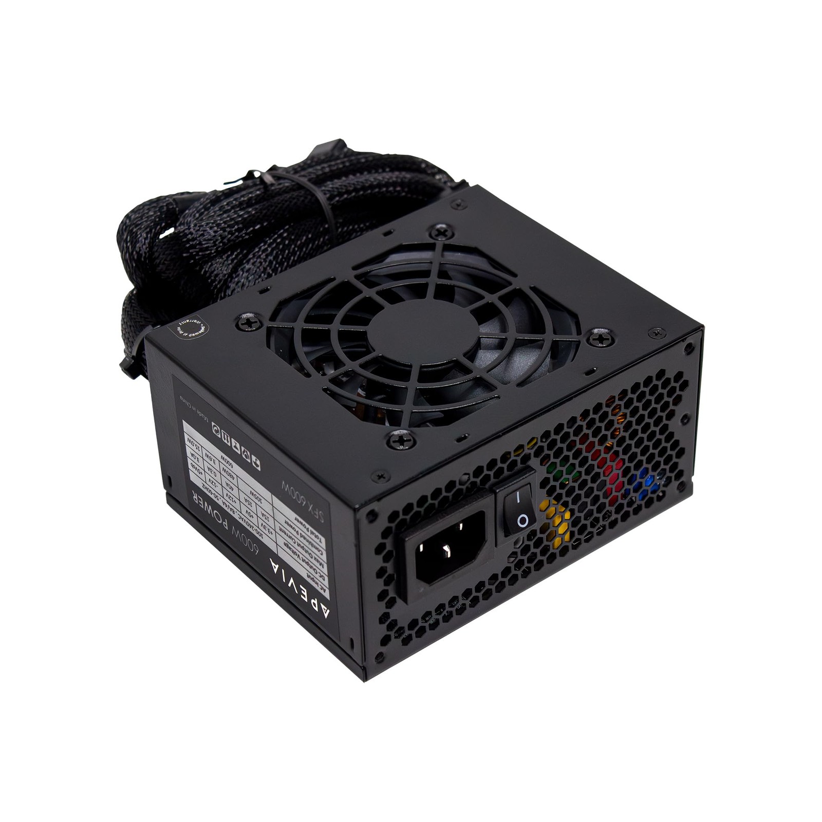 SFX-PFC600W SFX PFC 600W / Micro-ATX, Fixed Cables, Full Range Active PFC 90-…