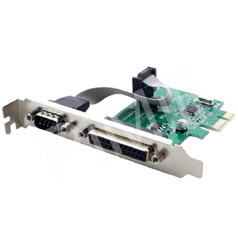 PCI-E Express Serial COM DB9 RS232 + DB25 Printer LPT Port Card US Stock