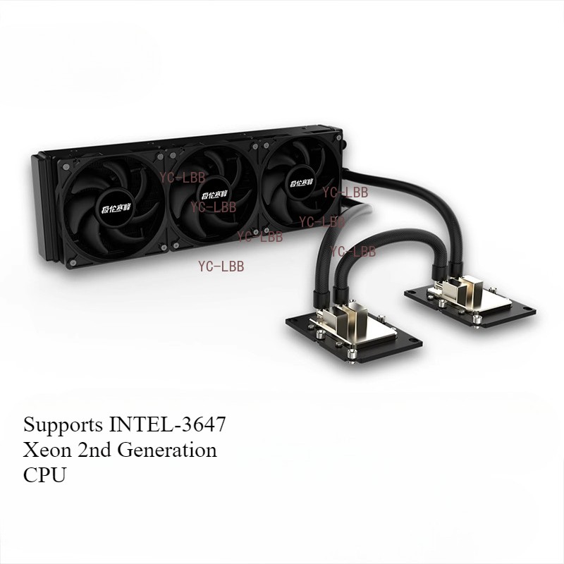 Server integrated dual-CPU water-cooling radiator