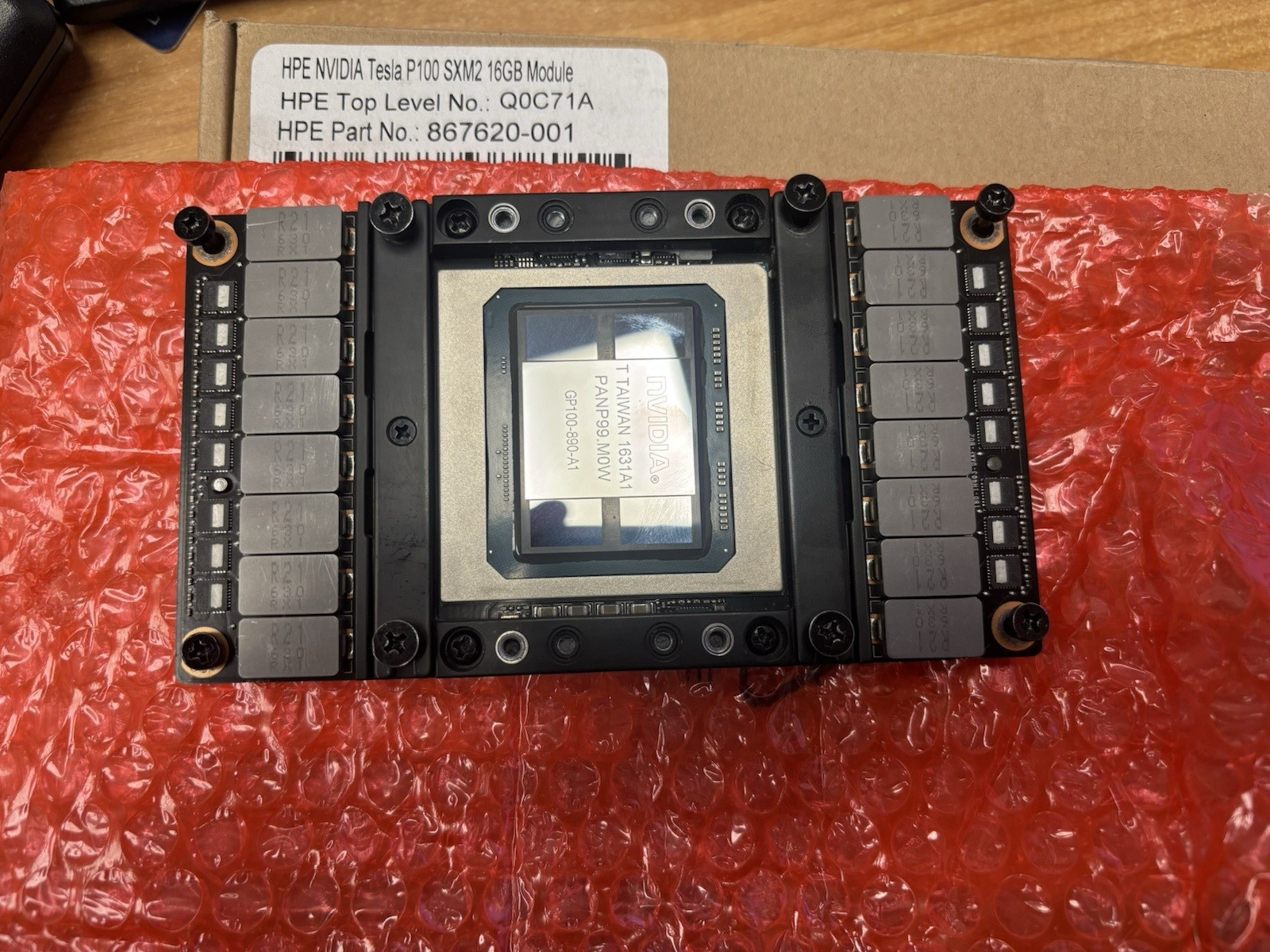 HPE NVIDIA Tesla P100 16GB SXM2 GPU Module 872324-001 Q0C71A