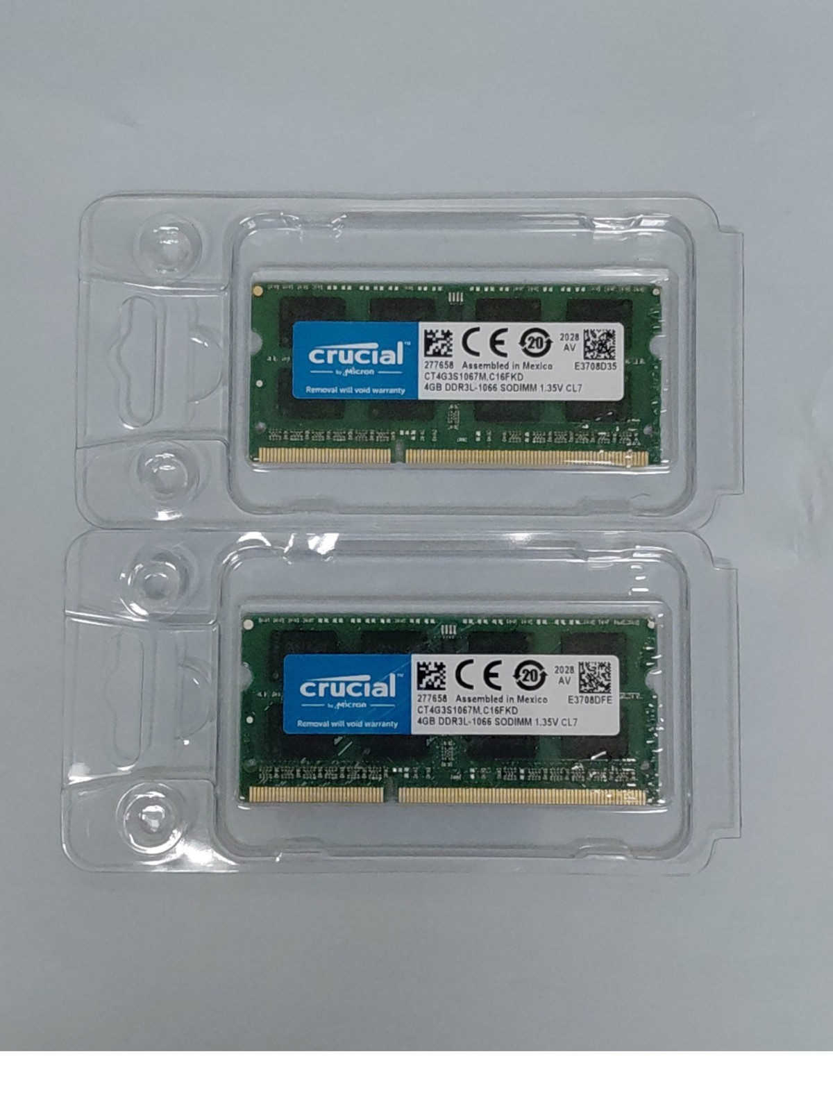 Crucial 8GB Kit (2x4GB) DDR3L-1600 SODIMM 1.35V CL7 (CT4G3S1067M.C16FKD)