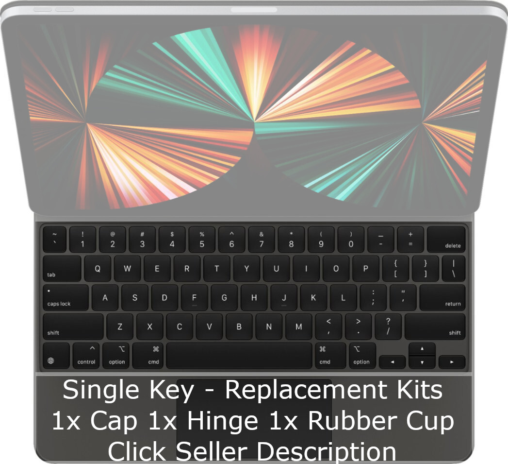Keycap Replacement Kit – for Apple Magic Keyboard A2480 – (iPad Pro 12.9″ Gen 6)
