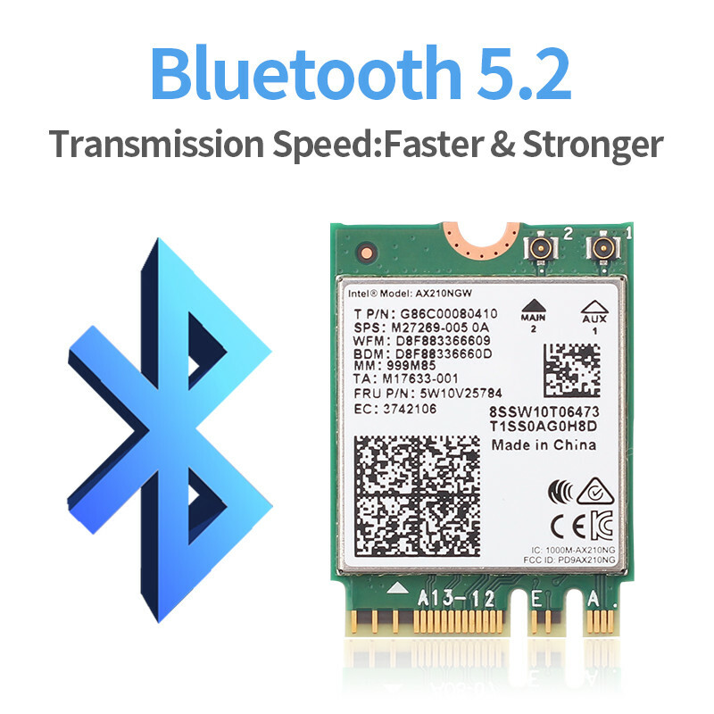 M.2 Wifi 6e Adapter for Intel AX210 mini Desktop Kit Wireless Network wifi Card