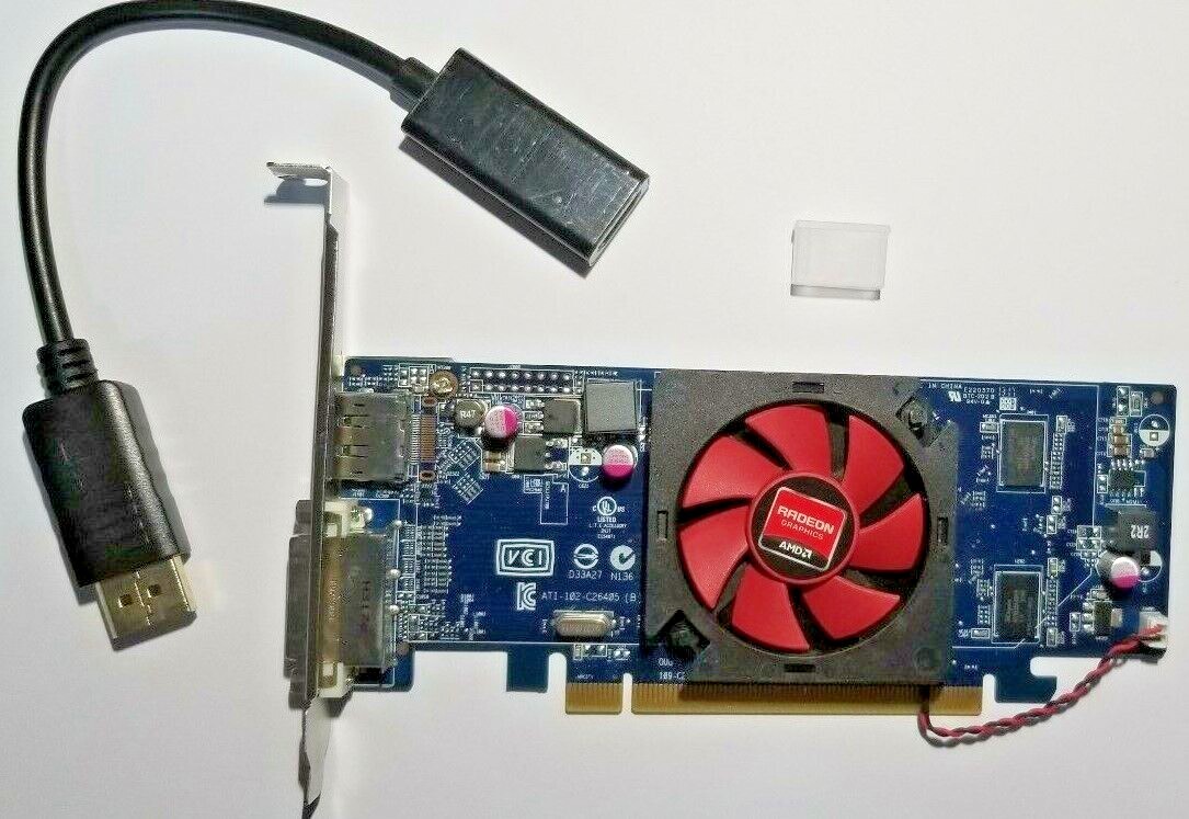 Dell AMD HD 7470 1GB DVI DisplayPort VGA HDMI Adapter Windows 10 Video Card