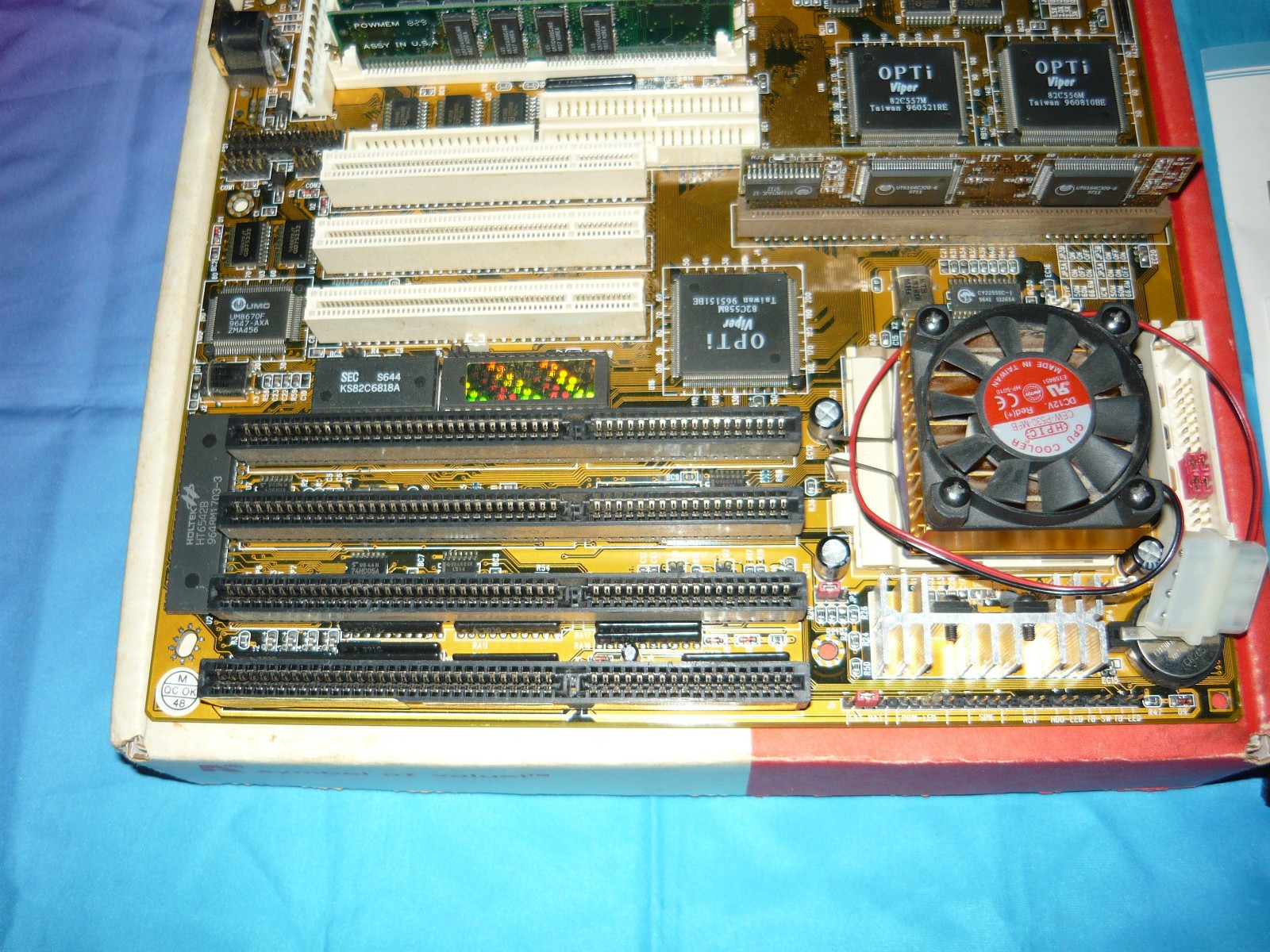 Vintage Amptron Opti Viper Socket 7 Motherboard Cyrix 6×86 64MB RAM Cache Used