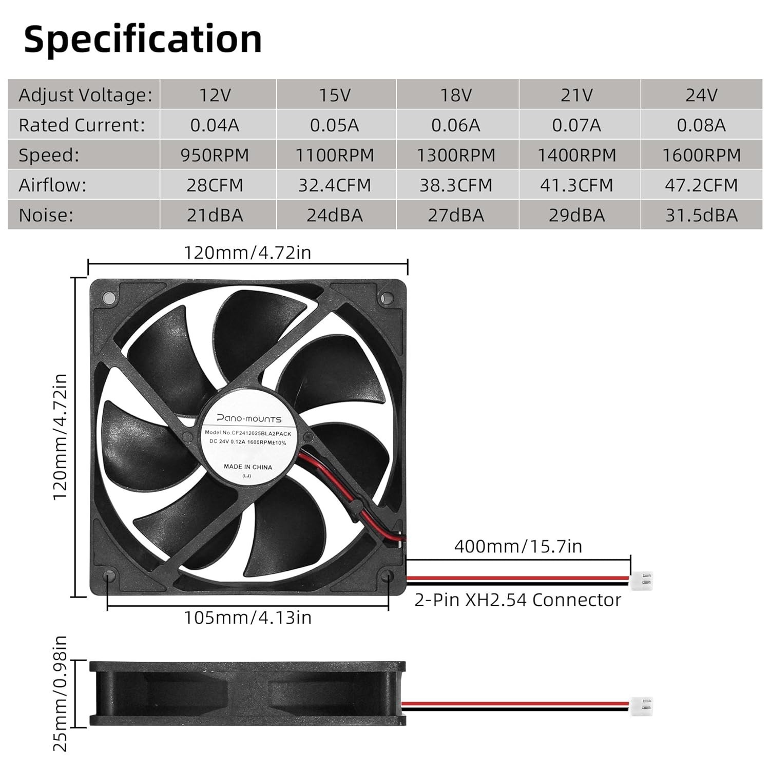 Versatile 24V Cooling Fan Set – Perfect for Electronics, DIY, & RV Refrigerators