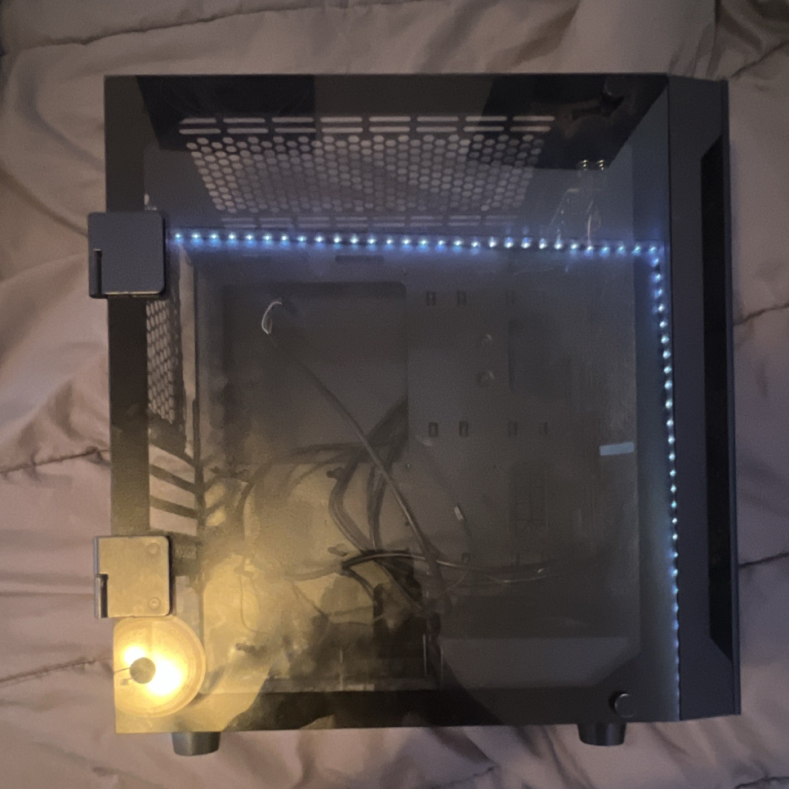CLX Black Tempered Glass Steel Computer Case LED Lighting USB Audio USB 3.0