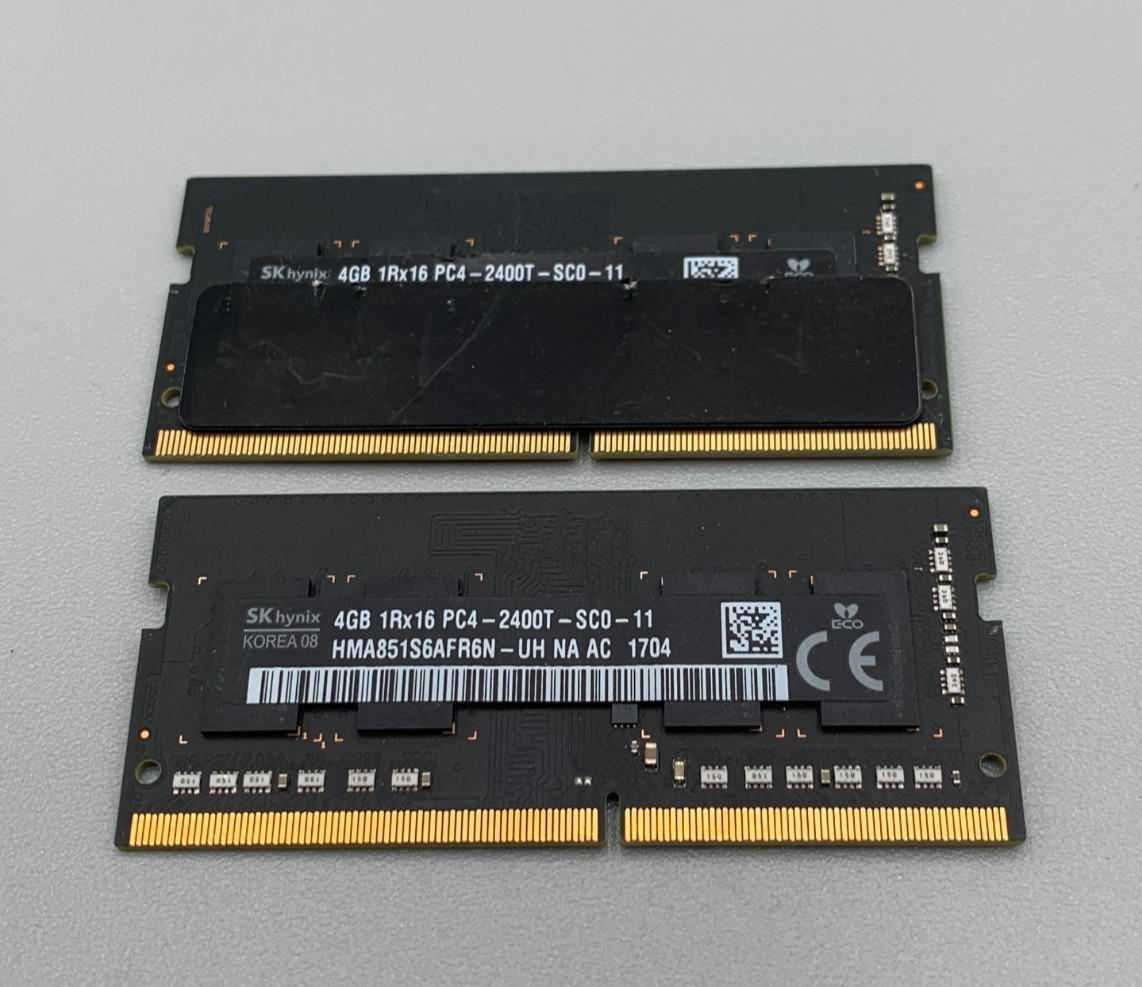 Lot Of 2 SK Hynix DDR4 4GB Each (2 x 4GB = 8GB) PC4 2400MHz RAM Memory Black B