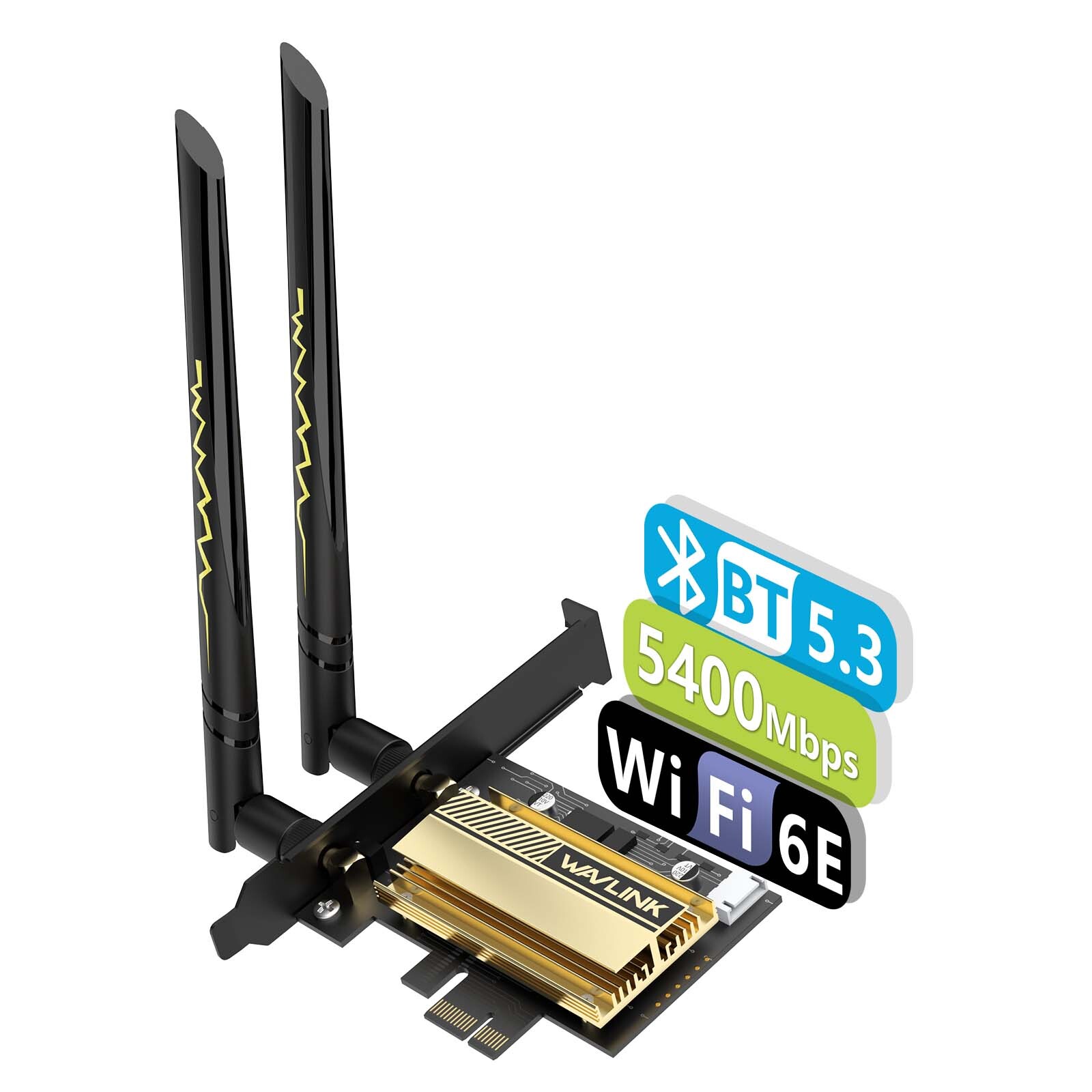 AX5400M Desktop PCIe WiFi 6E Bluetooth Card Tri-Band Wireless Network Adapter