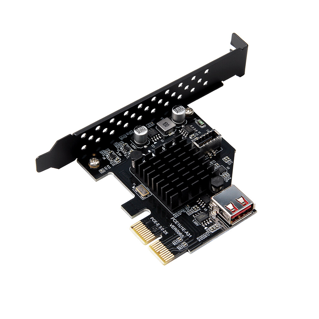 Pci-express 3.0 2x to Type-e USB 3.1 Gen2 10Gbps+USB 2.0 port expansion card