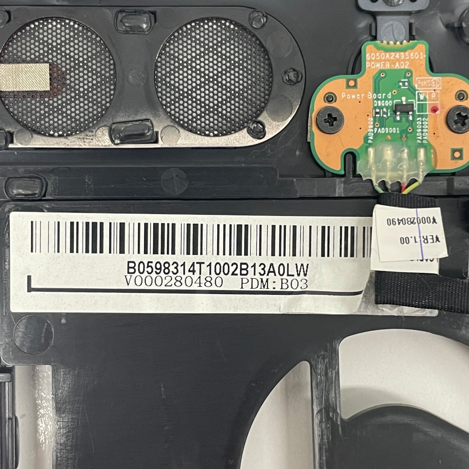 OEM Toshiba Qosmio X870 X875 17.3″ Laptop Palmrest Touchpad Assembly V000280480