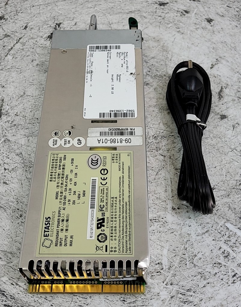 Etasis EFRP-553V3 Redundant Power Supply Unit IPC 550W SEE NOTES
