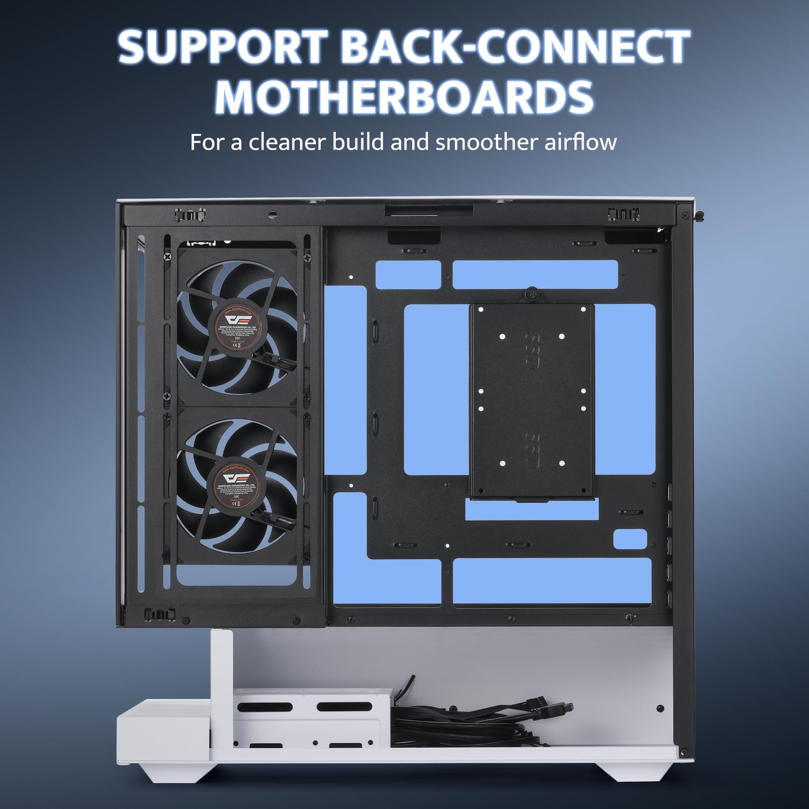 darkFlash FLOATRON F1(2025) Micro-ATX PC Case, 270° Panoramic Floating