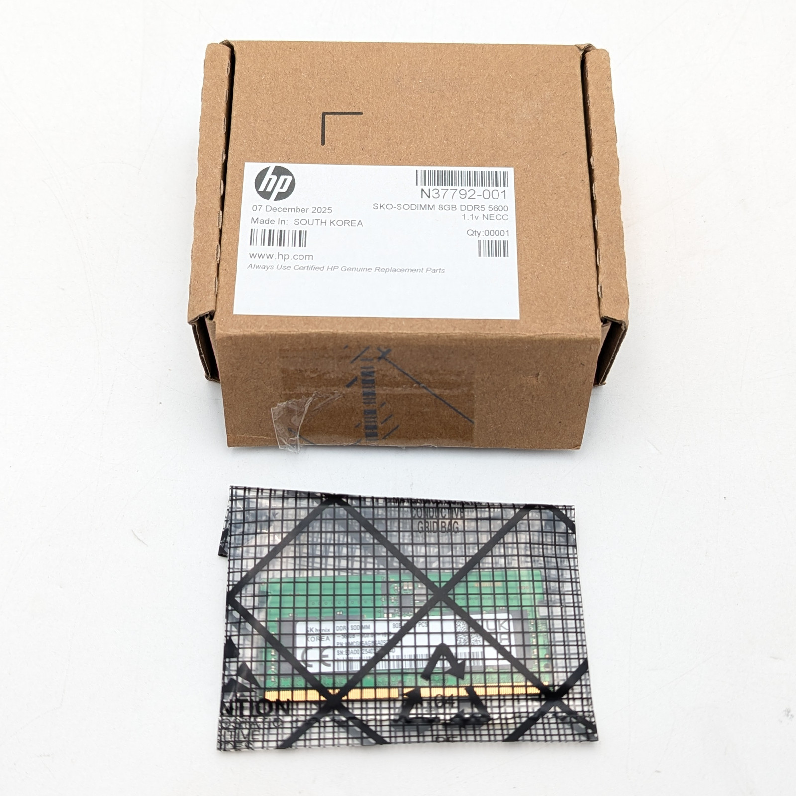 HP SKO-SODIMM 8GB DDR5 PC5-44800 5600MHz Memory Module (N37792-001)