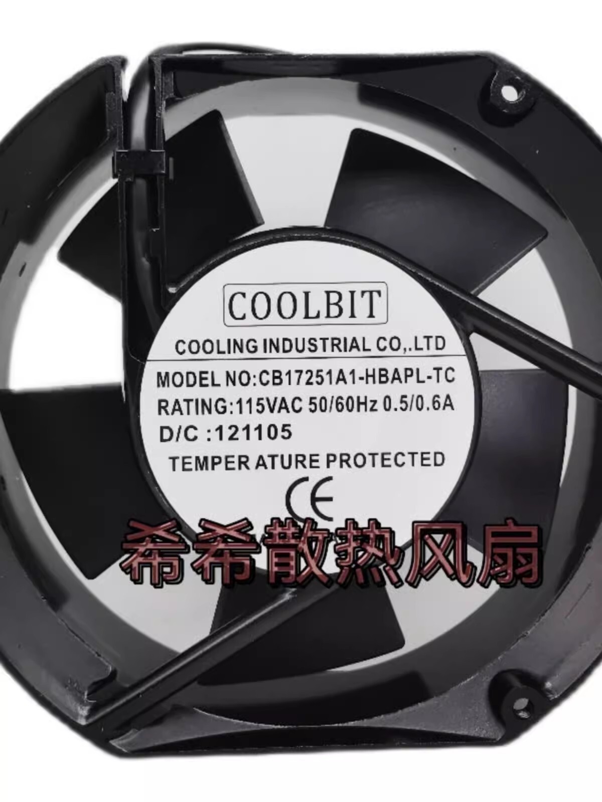COOLBIT CB17251A1-HBAPL-TC 115V 0.5/0.6A 17251 Cooling Fan