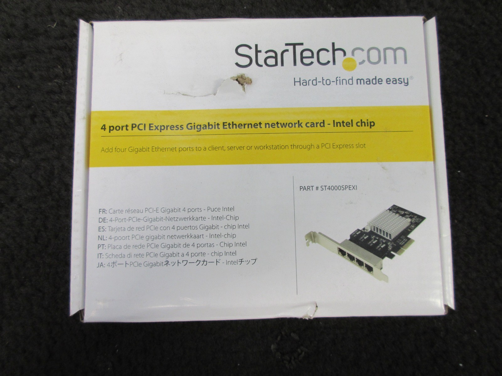 Network interface card StarTech 4x1GbE RJ45 ST4000SPEXI