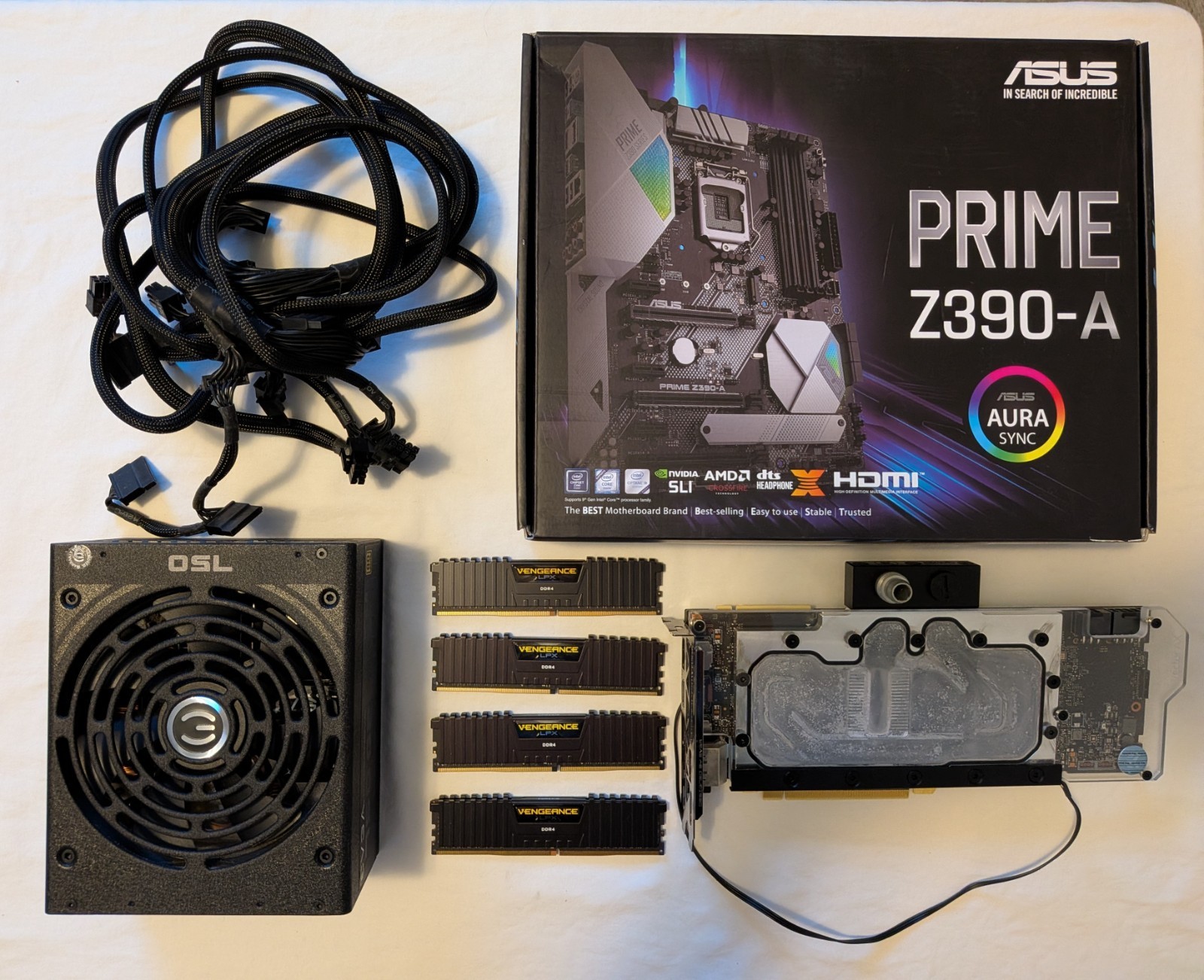 Gaming PC Parts Bundle | i7-9700K | Z390-A | EVGA 750 G2 | RTX 2070 AS-IS