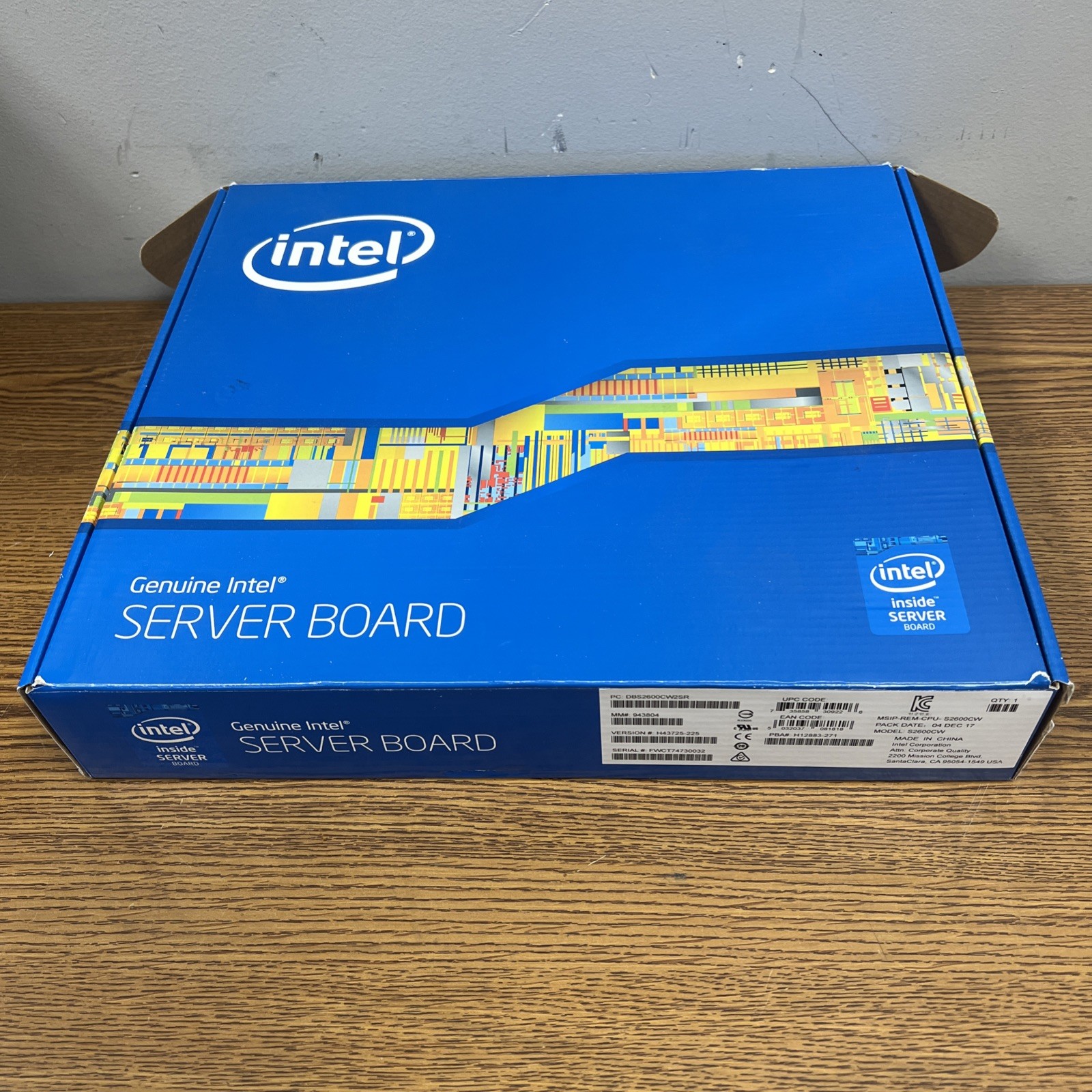 Intel DBS2600CW2SR Server Board – OPEN BOX Anti-static bag sealed