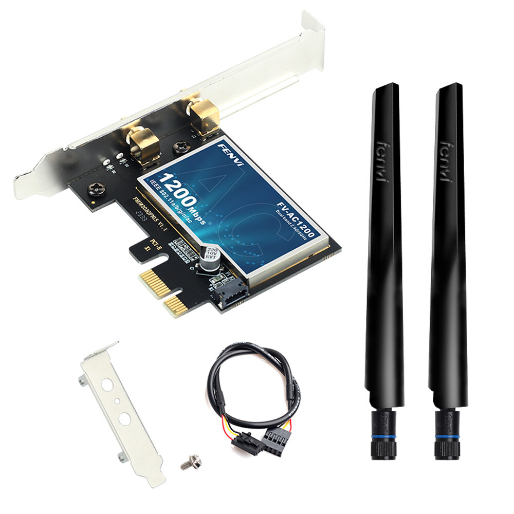 FV-AC1200 PCIE Wireless Bluetooth Adapter 802.11AC Network Card for Win7/8/10/11